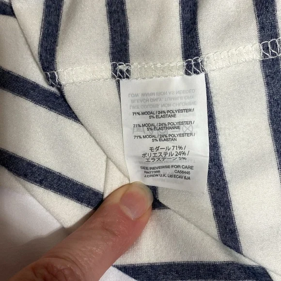 Madewell Women's striped top, White/Navy blue, Long Sleeve, Size large - Picture 4 of 4